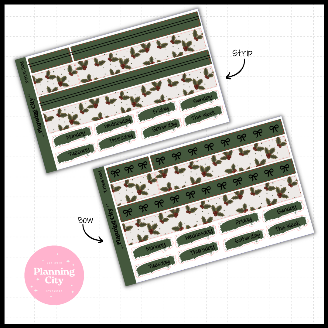 Christmas Day Foiled Washi & Date Covers Add on