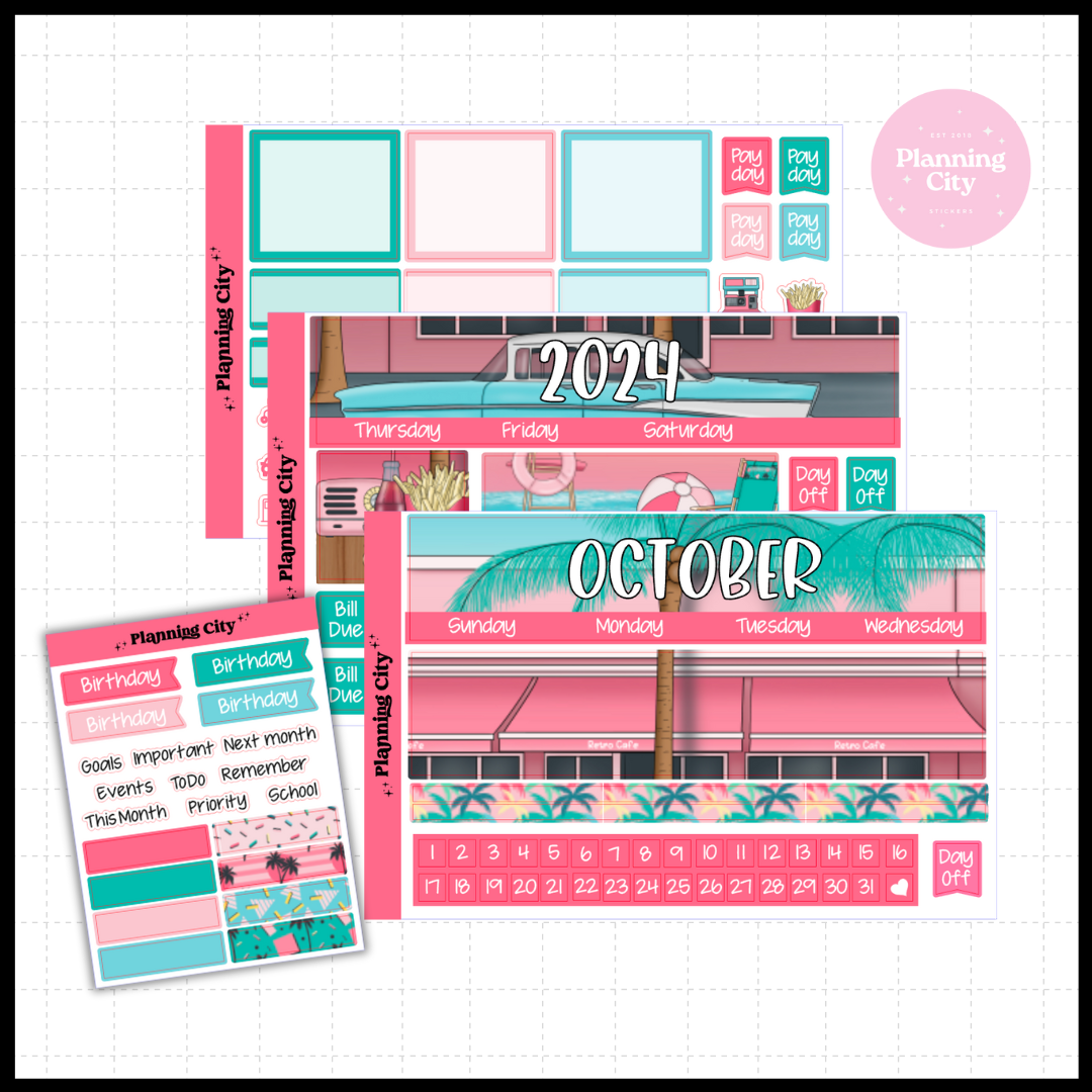 Retro Miami Monthly (Choose Your Month)