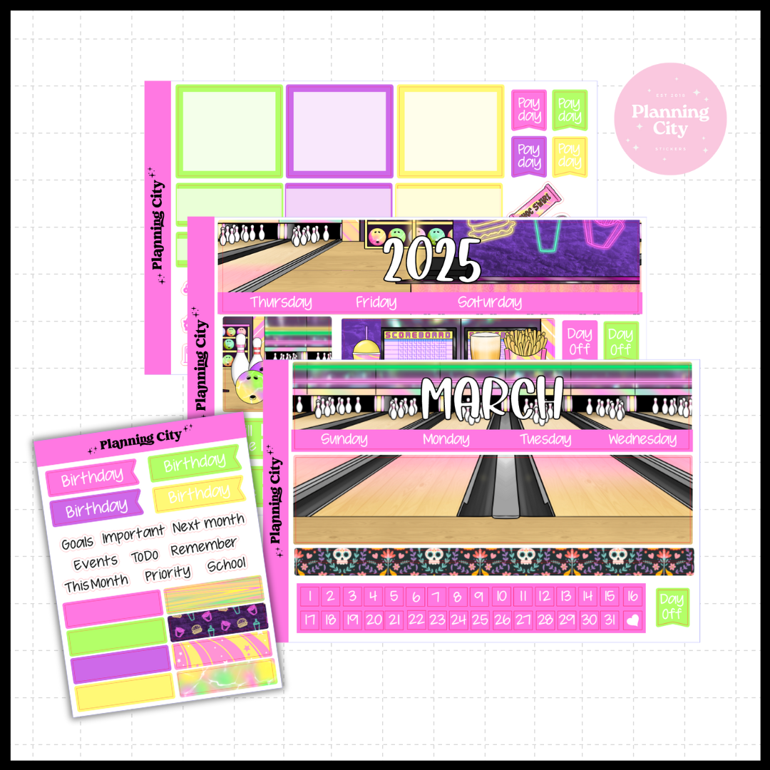 Retro Bowling Monthly (Choose Your Month)