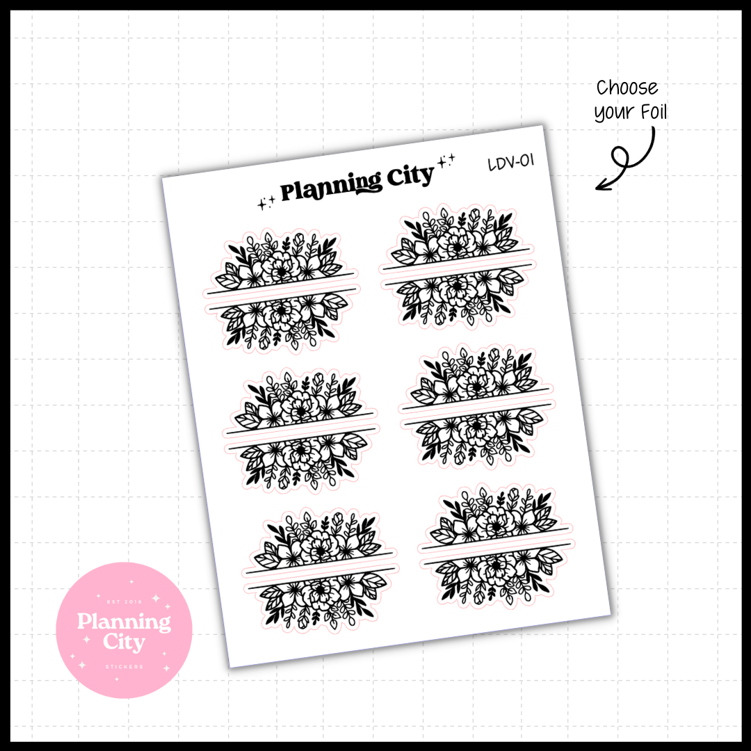 Floral Dividers LDV-01 II Foiled Functional
