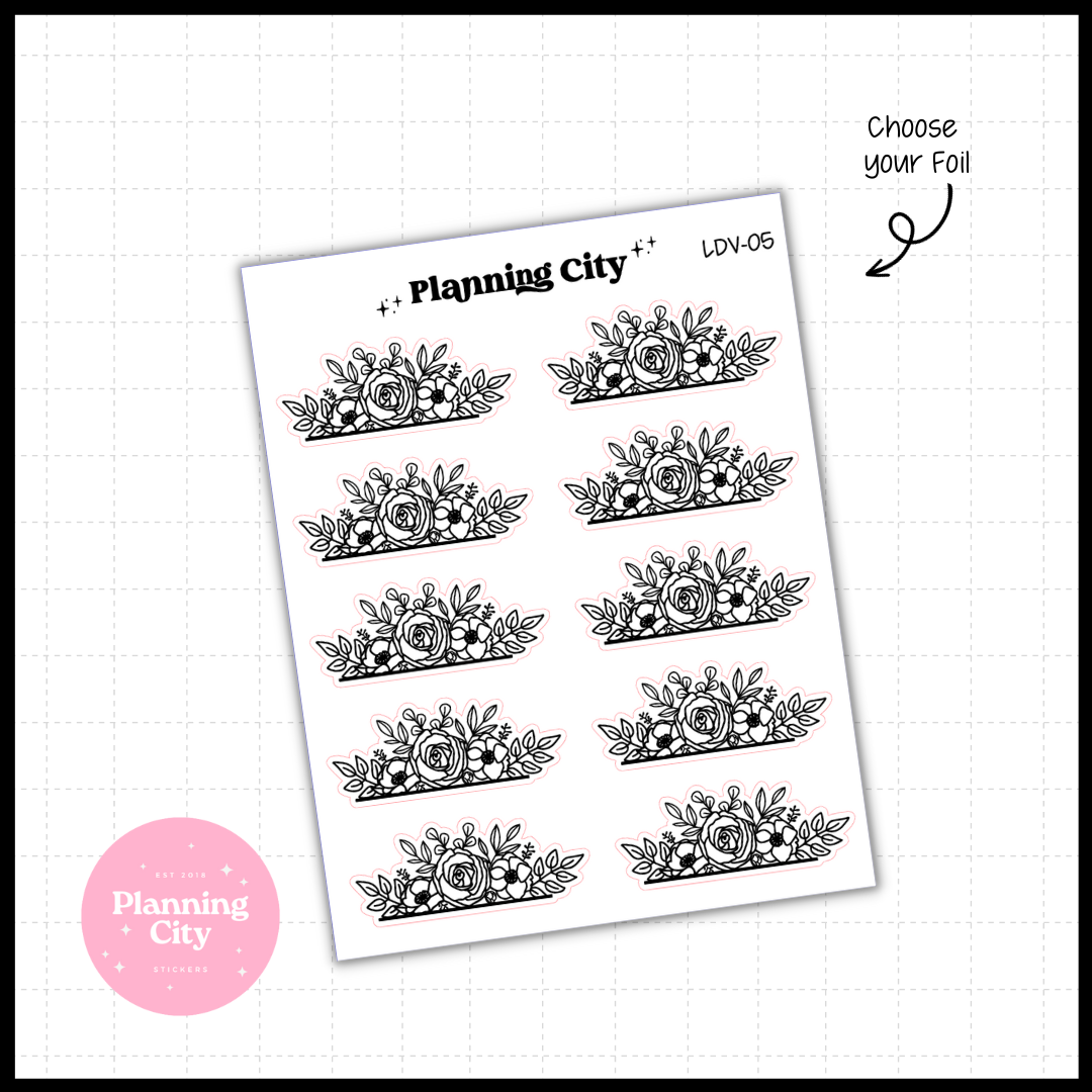 Floral Dividers LDV-05 II Foiled Functional
