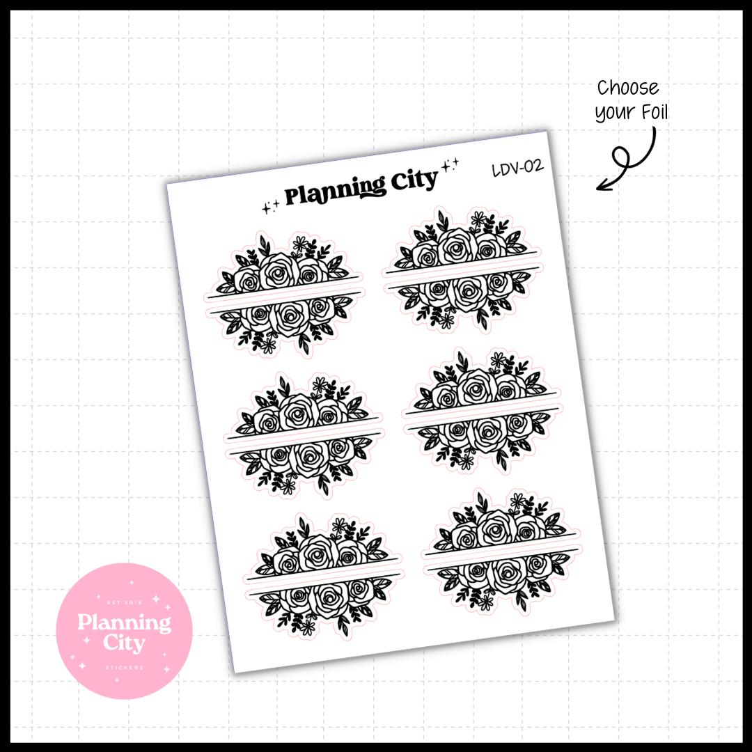 Floral Dividers LDV-02 II Foiled Functional