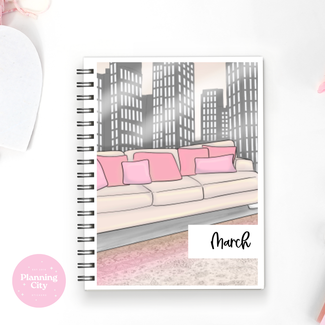 Stylish Pink Full Cover Sticker (Month / No Month Option)