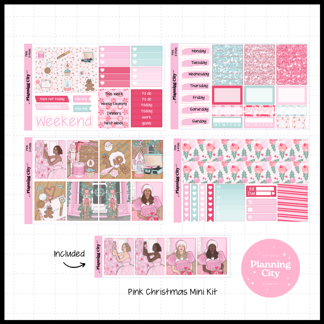 Pink Christmas Mini Weekly Kit