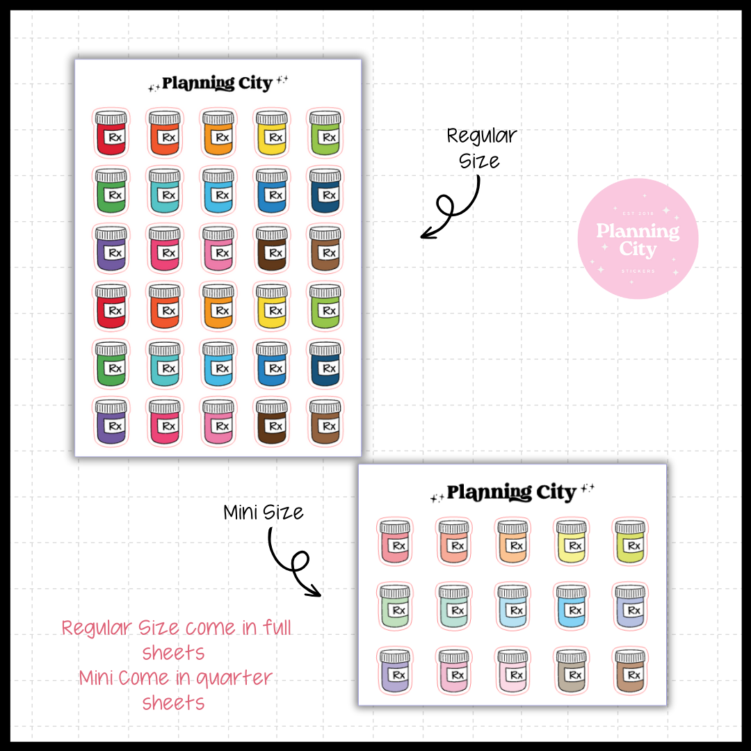 Prescription Bottle - Icon Sticker