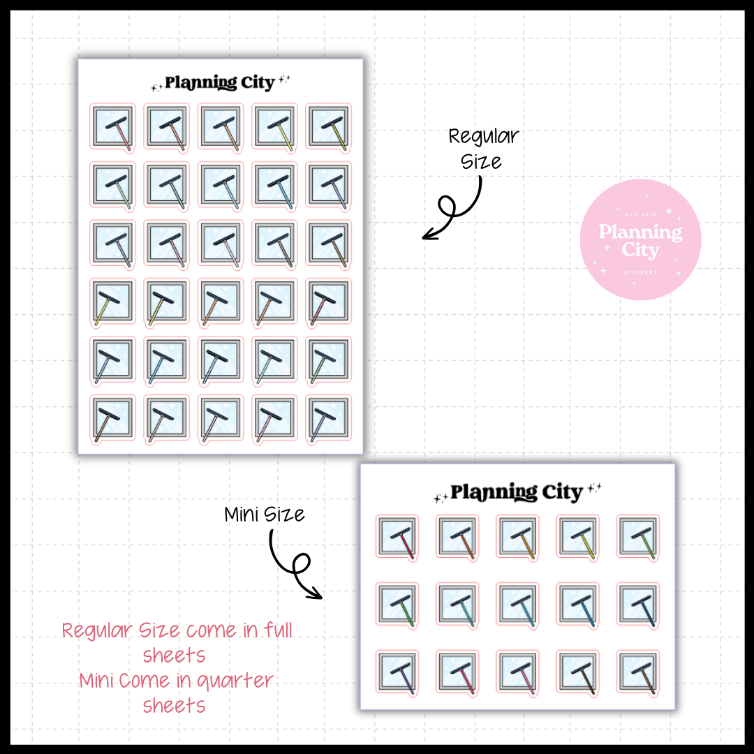 Wash Windows - Icon Sticker