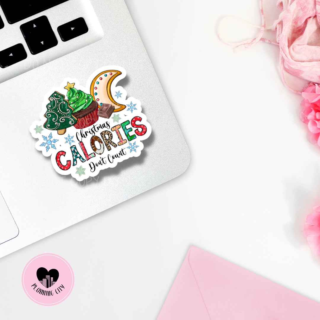 Christmas Calories Don't Count II Vinyl Die Cut Sticker