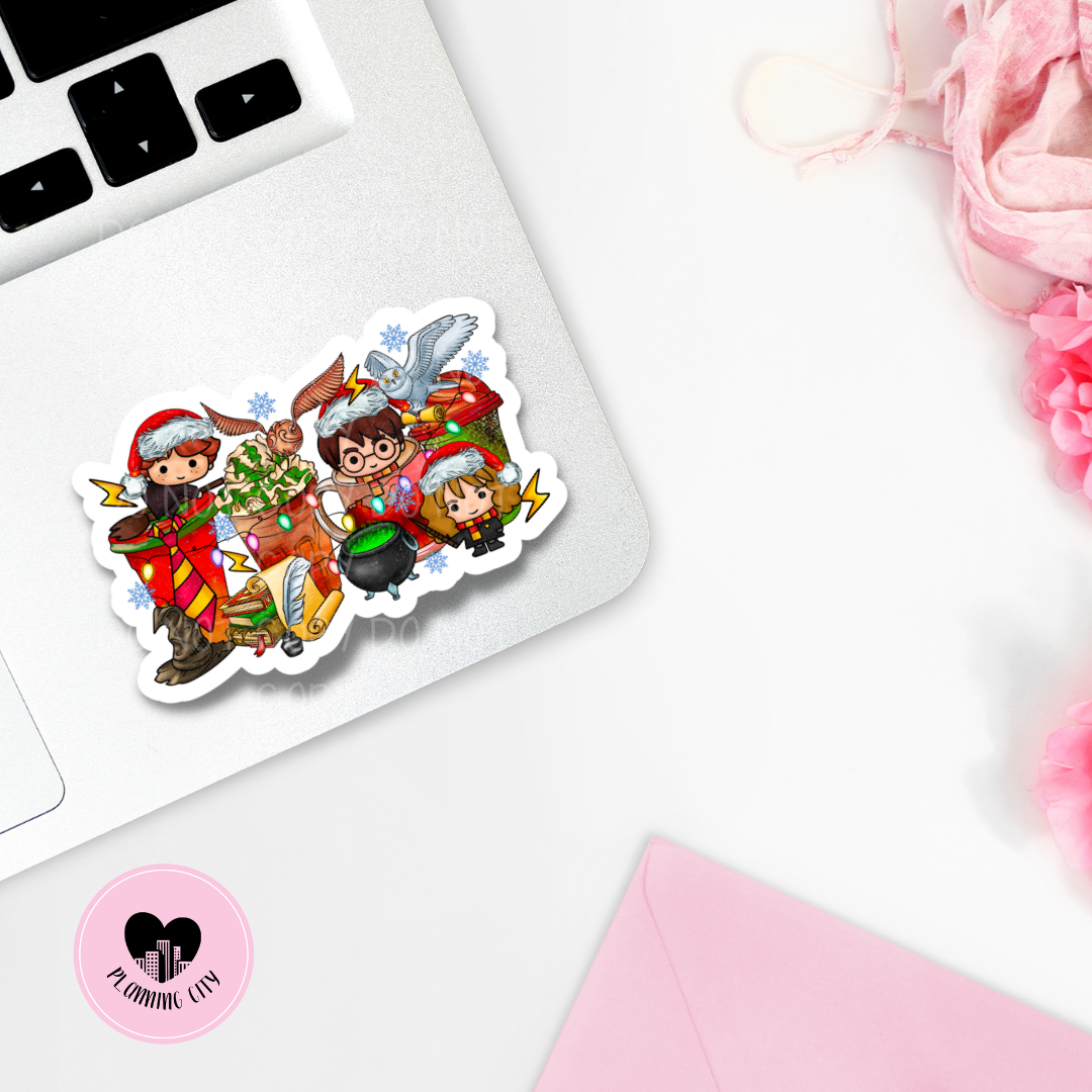 Wizard Holiday Coffees II Vinyl Die Cut Sticker