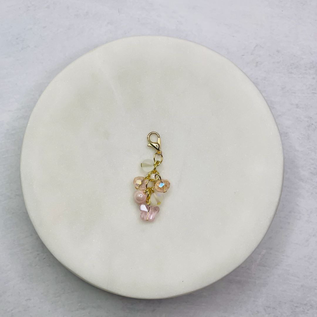 Charm Bead Gem Butterfly(Pink) Planner Clip