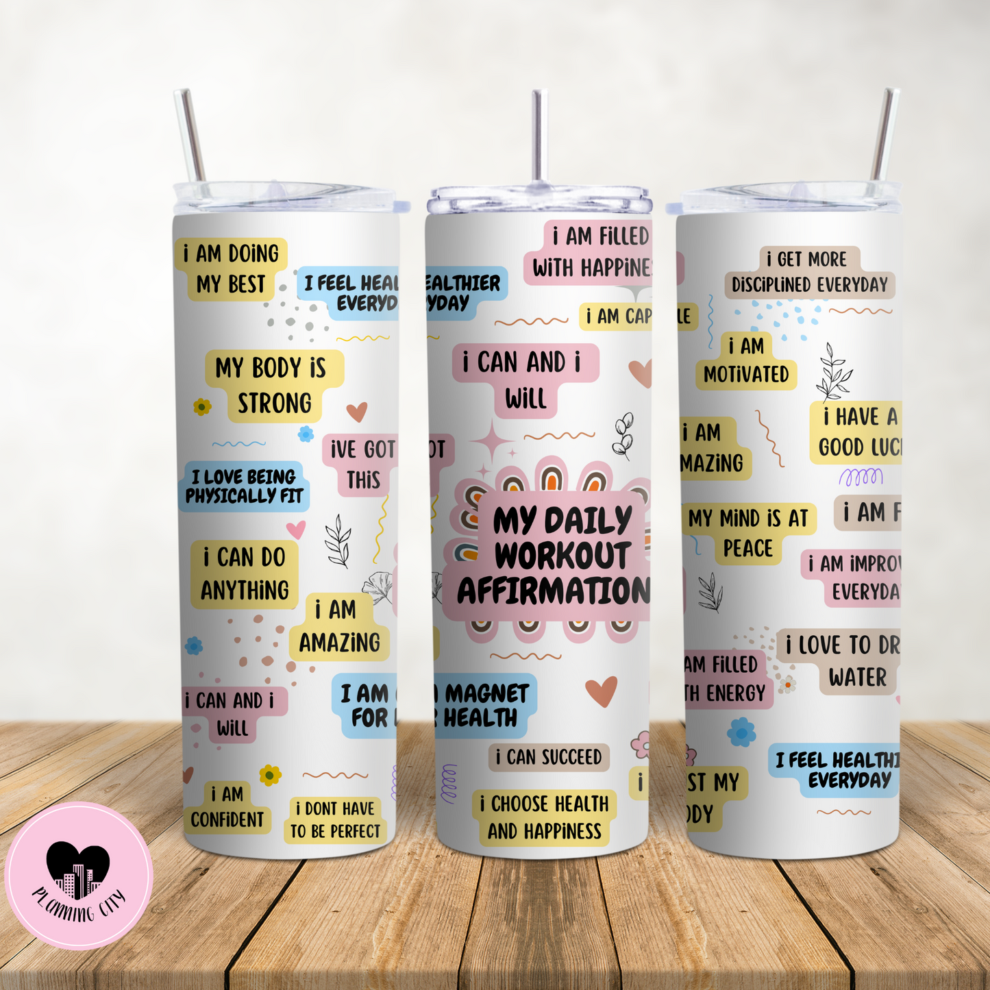 Workout Affirmations 20 Oz Tumbler