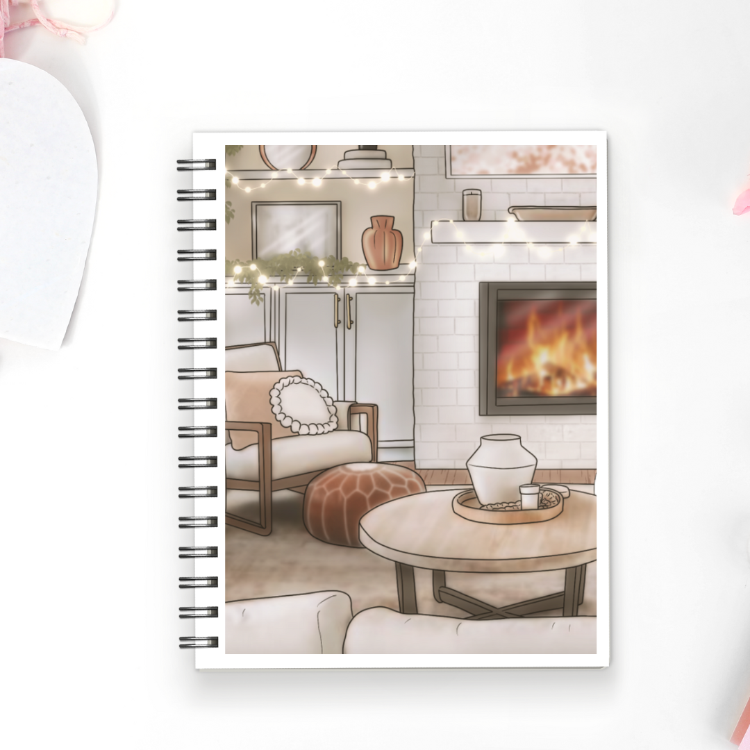 Cozy Living Room Full Cover Sticker (Month / No Month Option)