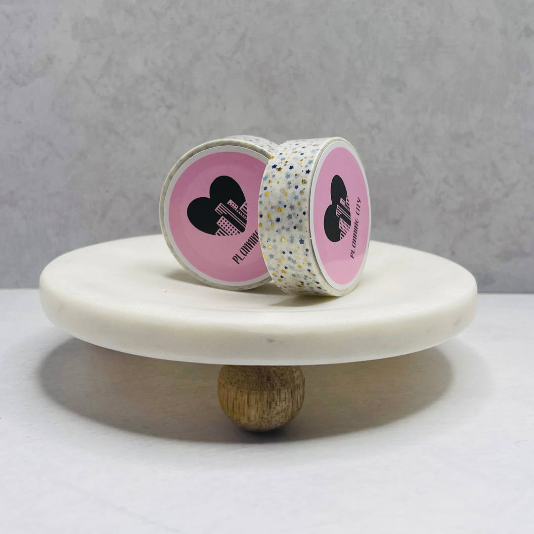 Blue & Gold Foil Star Washi Tape