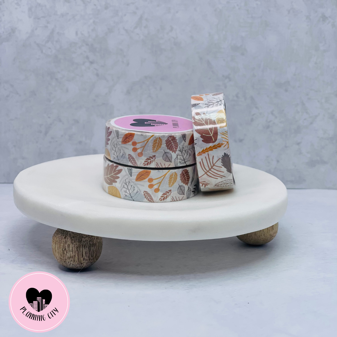 Brown Leaves Washi Tape