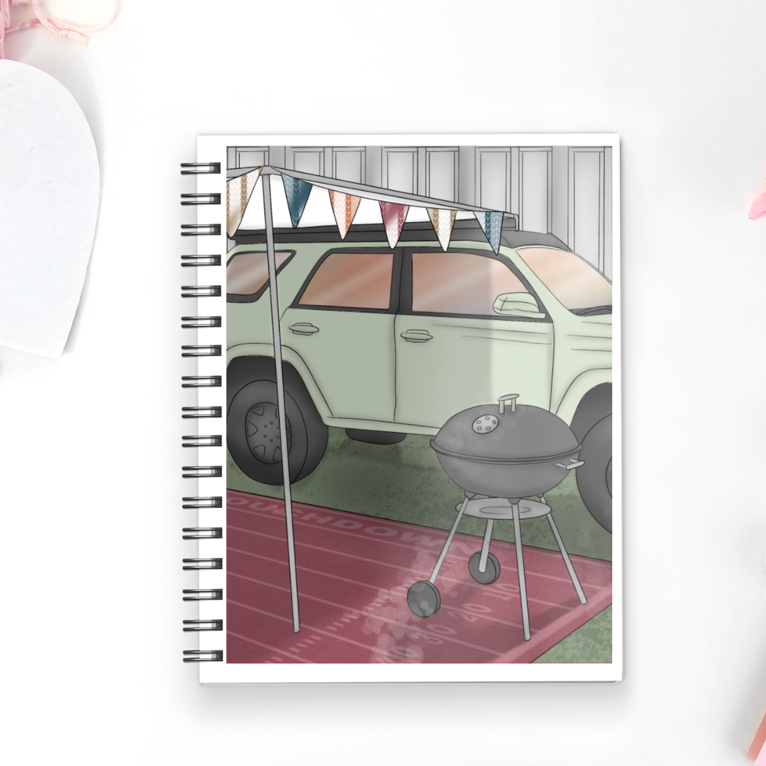 Tailgating Football Full Cover Sticker (Month / No Month Option)