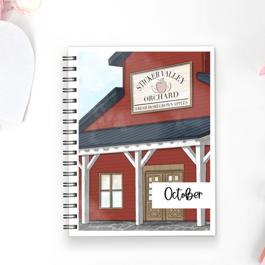 Apple Orchard Barn Full Cover Sticker (Month / No Month Option)