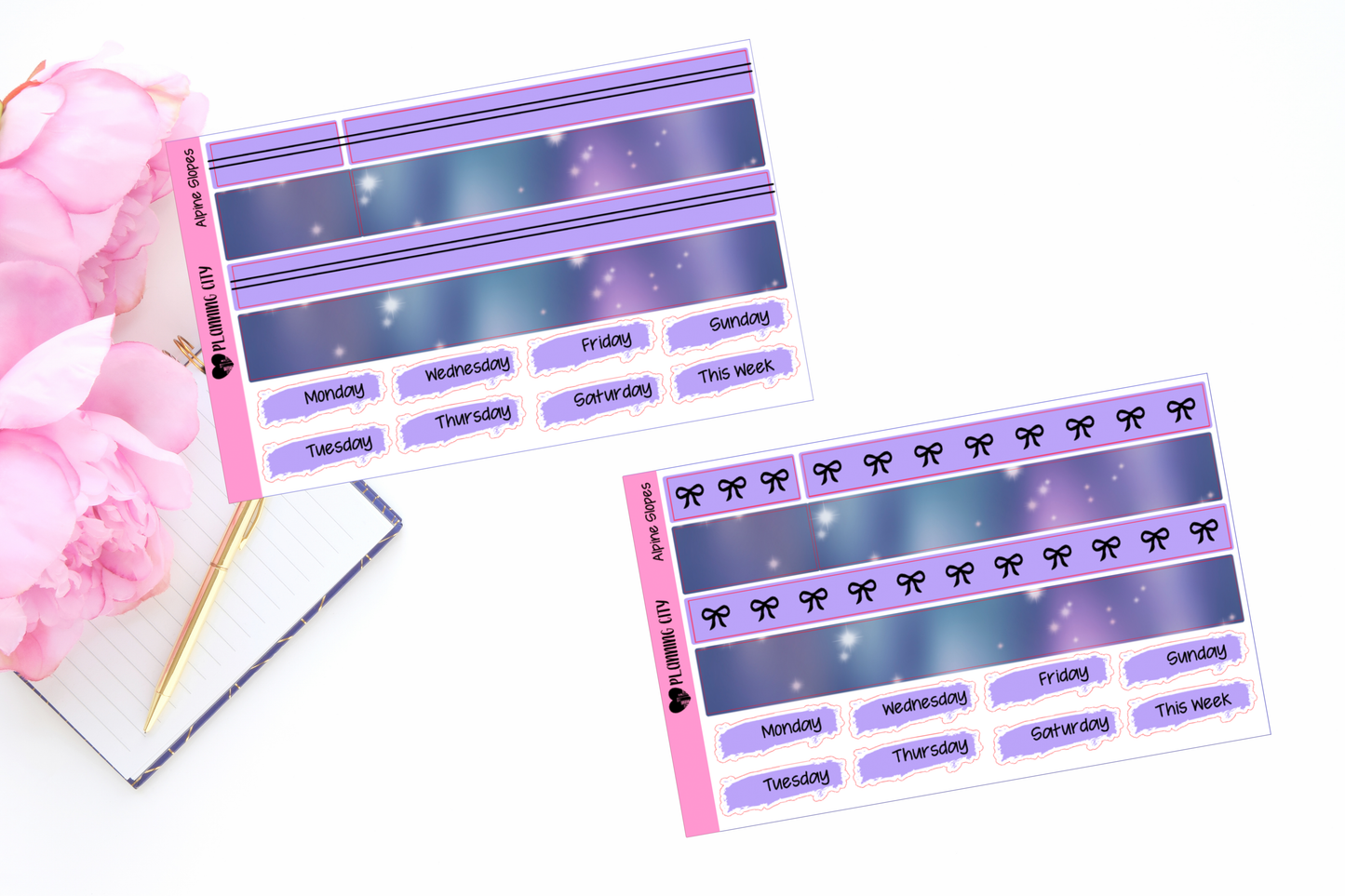 Alpine Slopes Foiled Washi & Date Covers Add on