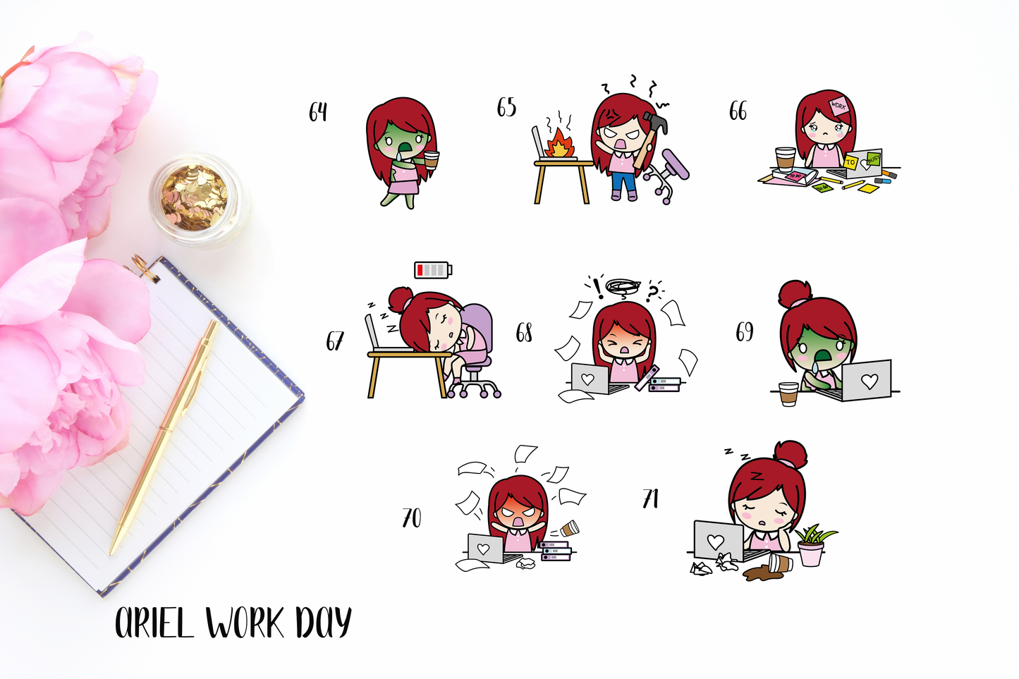 Ariel Work Day Girls