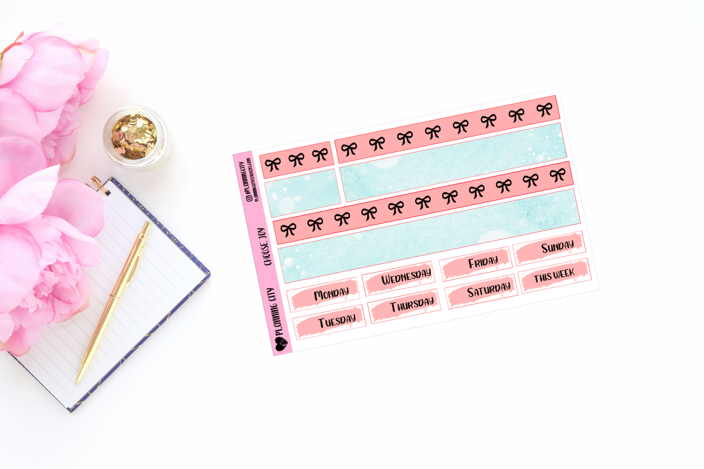 Choose Joy Bow Foiled Washi & Date Covers Add on