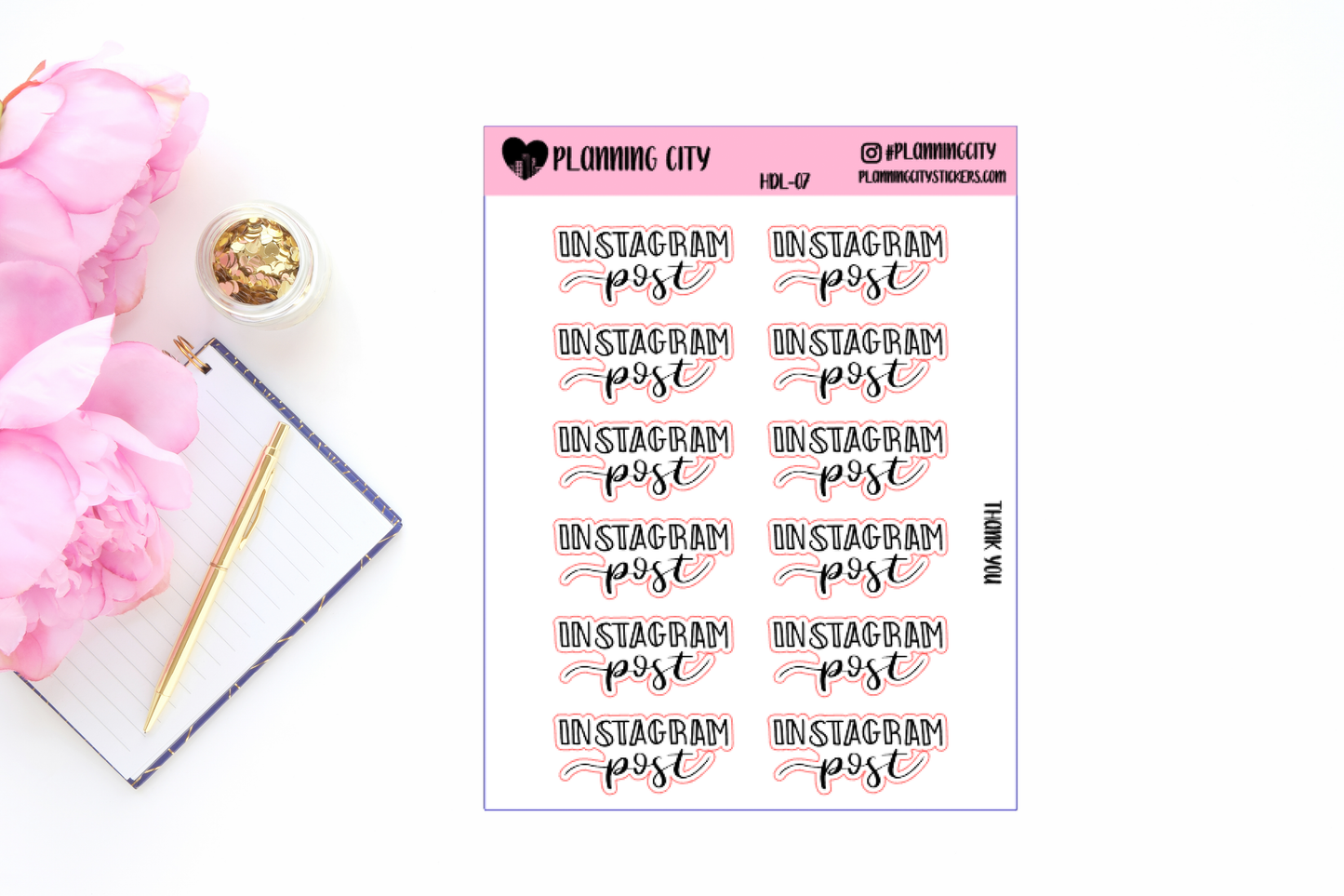 Instagram Post Clear II Hand Lettered Foiled Word
