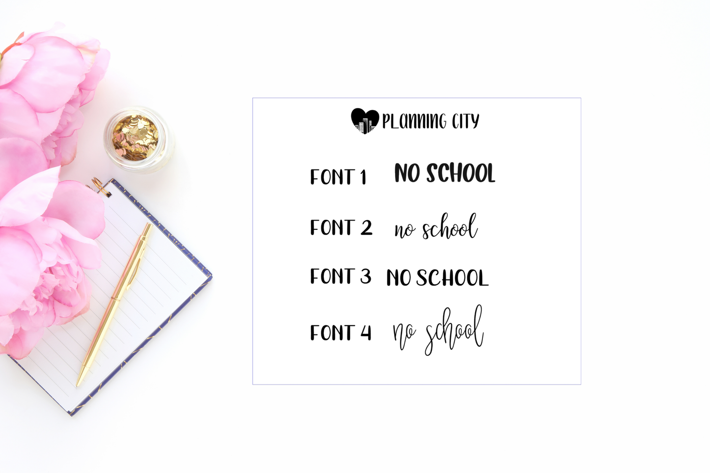No School II Foiled Word