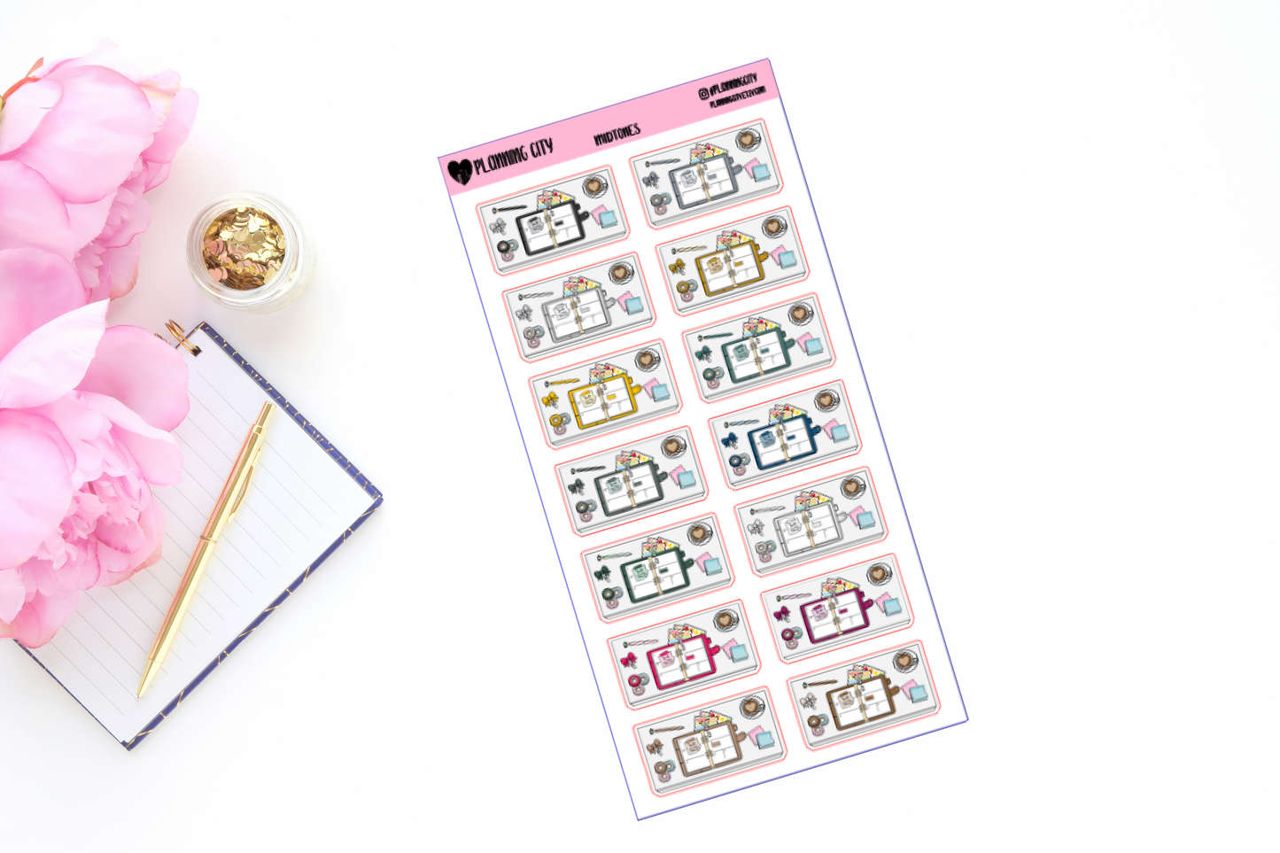 Planner Desk Flat Lay