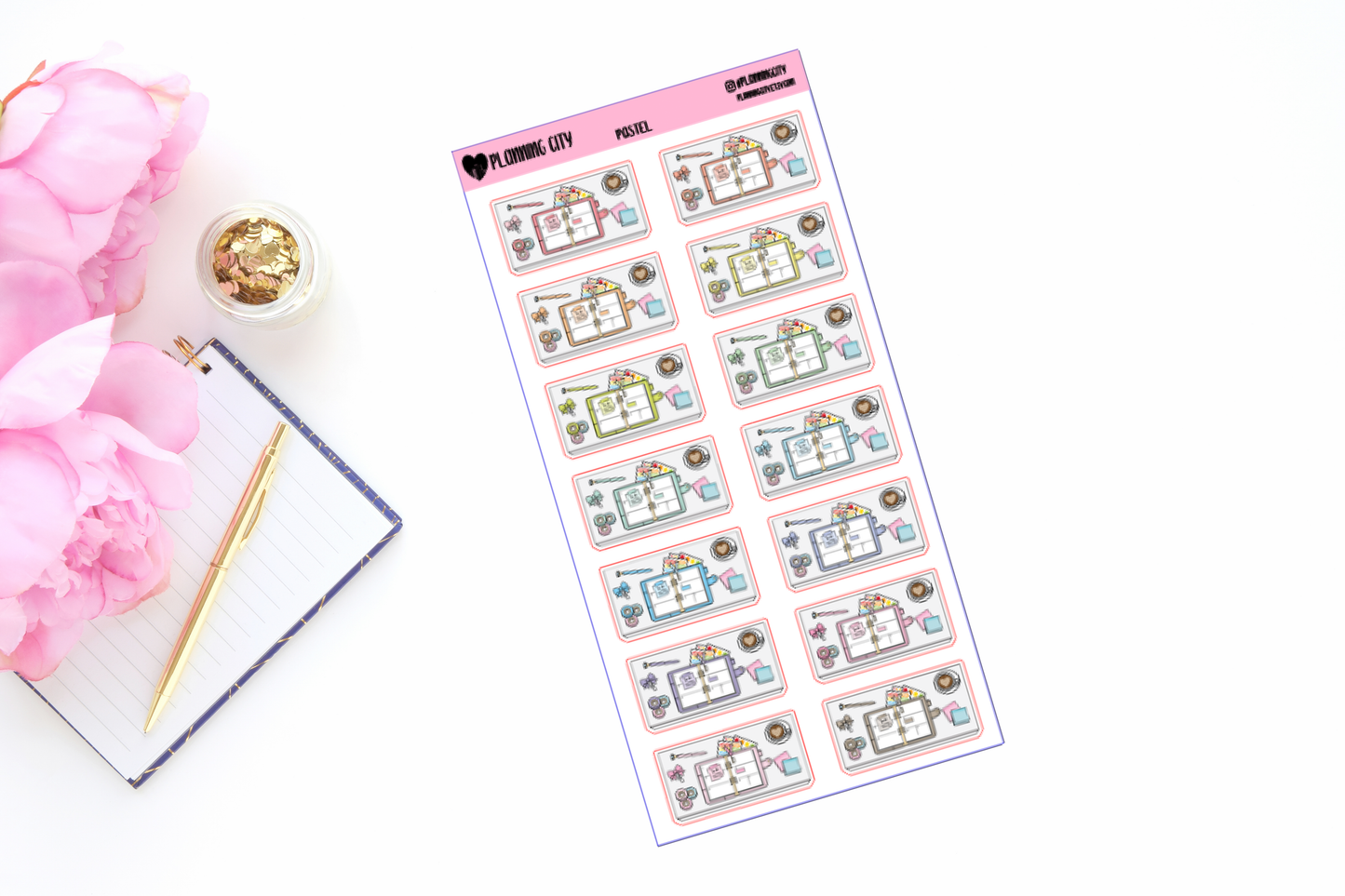 Planner Desk Flat Lay