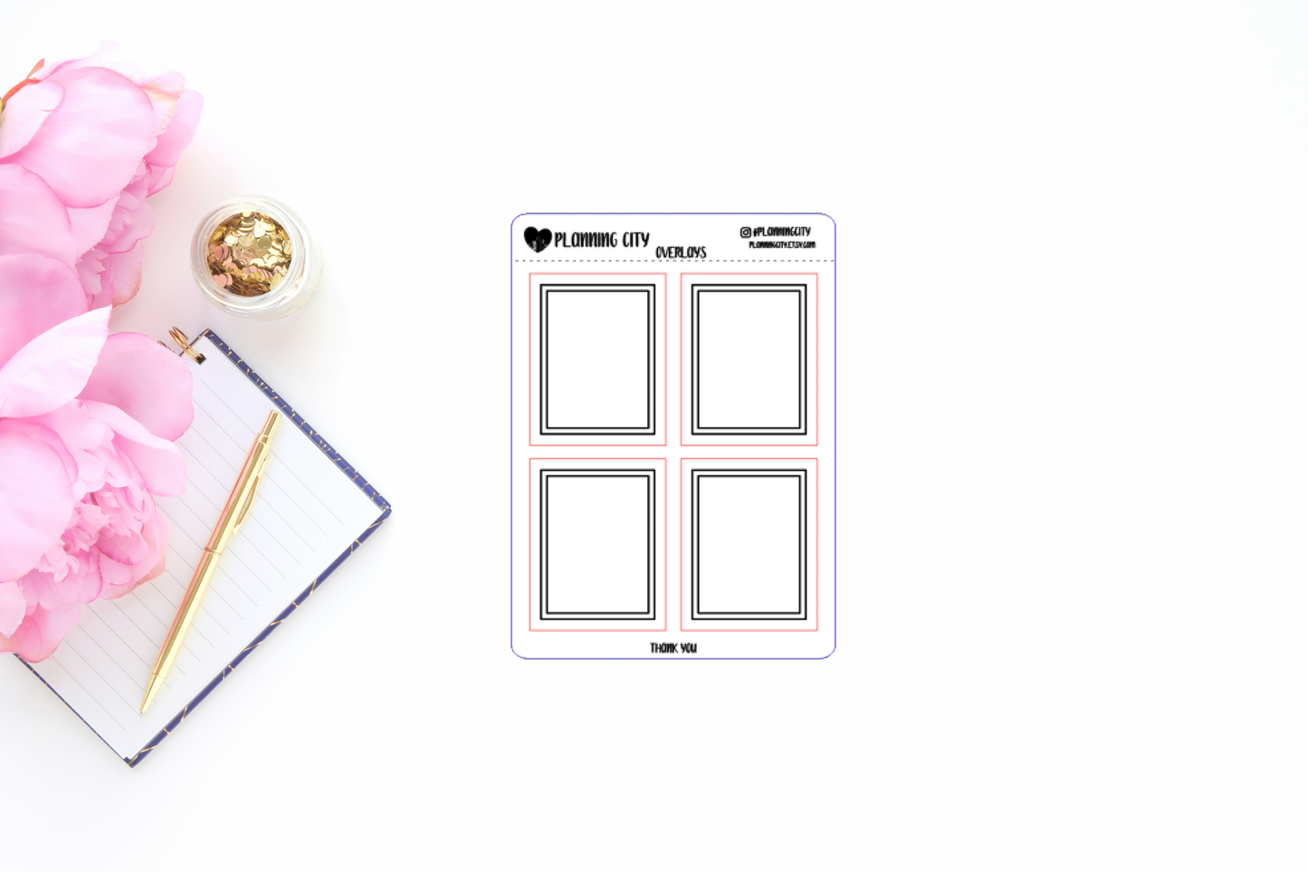 Simple Double Line II Foiled Overlay