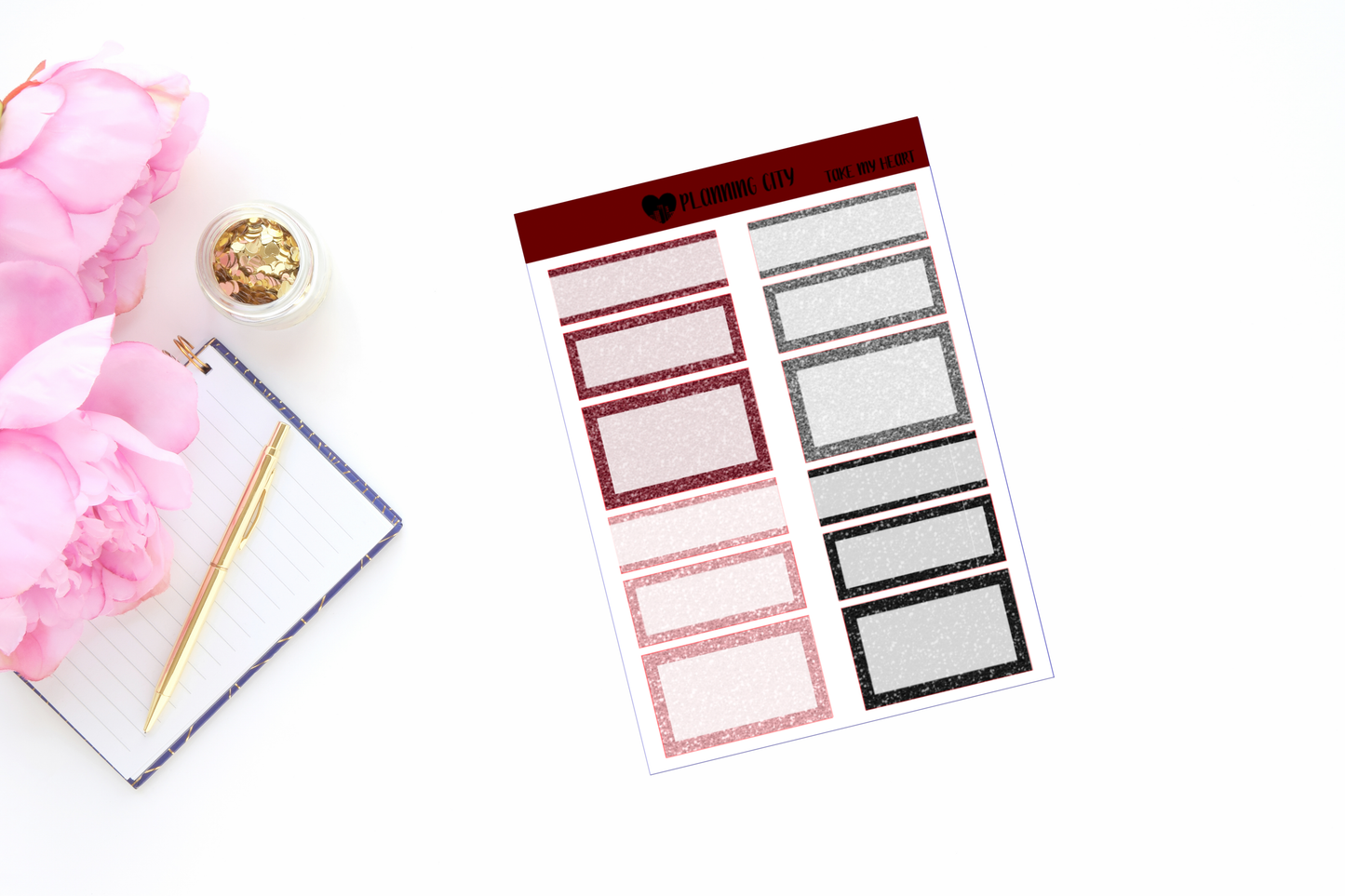 Take my Heart Glitter Functional Boxes Add on