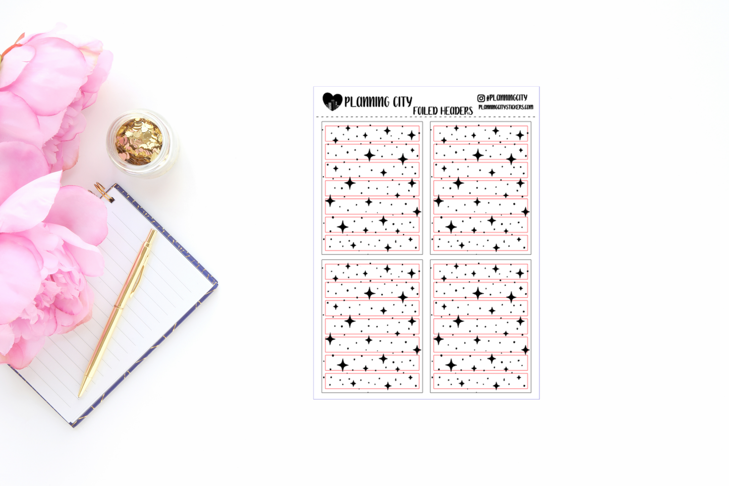 Twinkle II Foiled Header Overlay