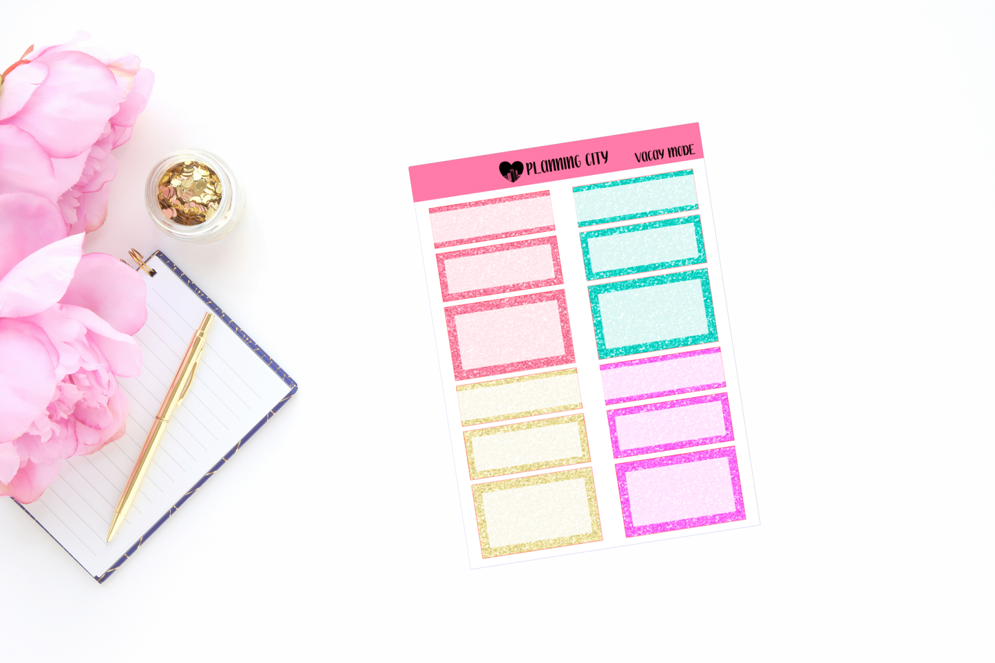 Vacay Mode Glitter Functional Boxes Add on