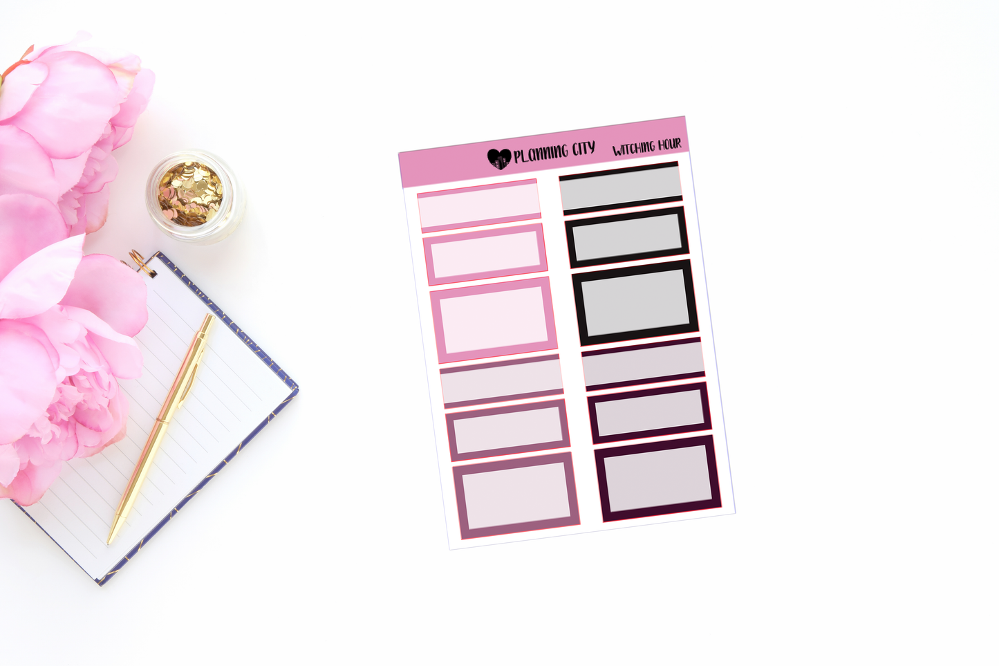 Witching Hour Functional Boxes Add on Planner Stickers