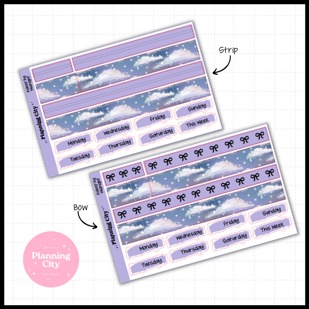 Asleep By Midnight Foiled Washi & Date Covers Add on