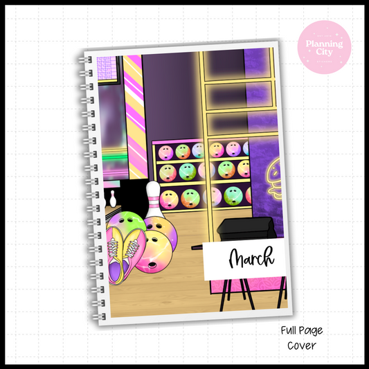 Retro Bowling Full Cover Sticker (Month / No Month Option)
