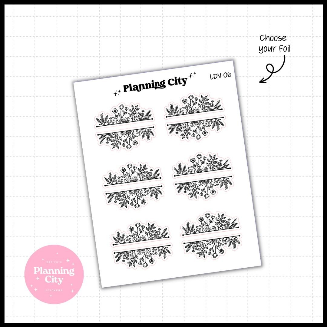 Floral Dividers LDV-06 II Foiled Functional