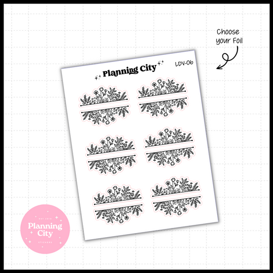 Floral Dividers LDV-06 II Foiled Functional