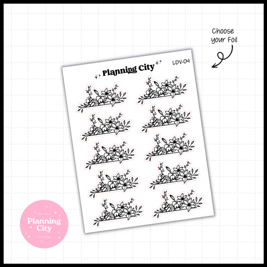 Floral Dividers LDV-04 II Foiled Functional
