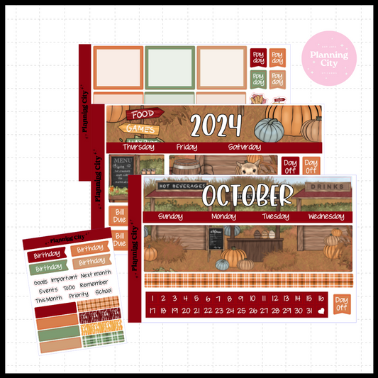 Fall Fairground Monthly (Choose Your Month)