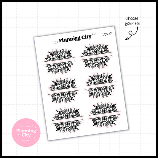 Floral Dividers LDV-01 II Foiled Functional