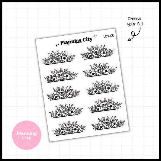 Floral Dividers LDV-05 II Foiled Functional