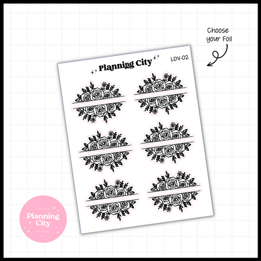Floral Dividers LDV-02 II Foiled Functional