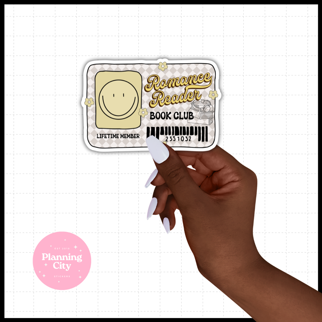 Romance Reader Book Club II Vinyl Die Cut Sticker
