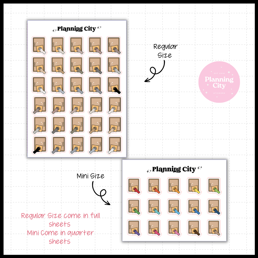 Clean Cupboards - Icon Sticker