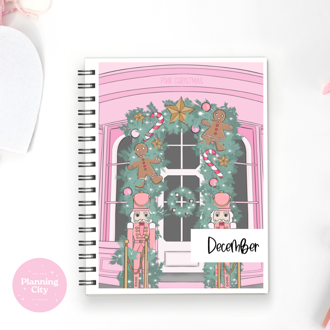 Pink Christmas Full Cover Sticker (Month / No Month Option)