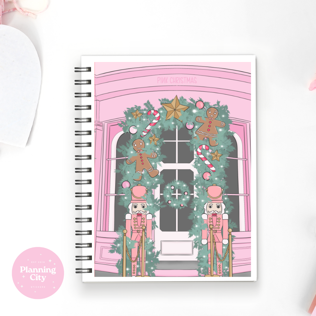 Pink Christmas Full Cover Sticker (Month / No Month Option)
