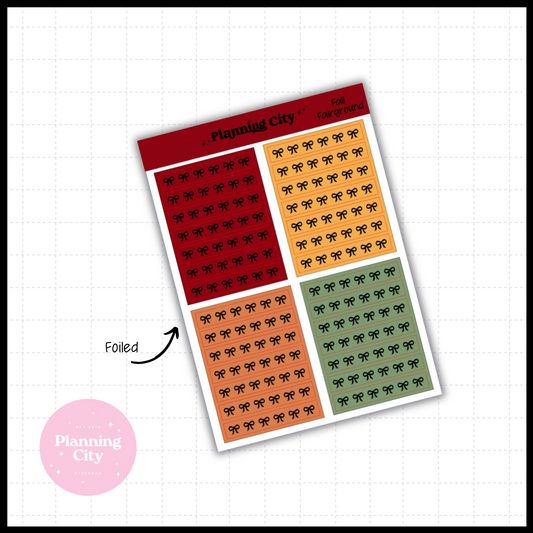 Fall Fairground Foiled Bow Header Add on