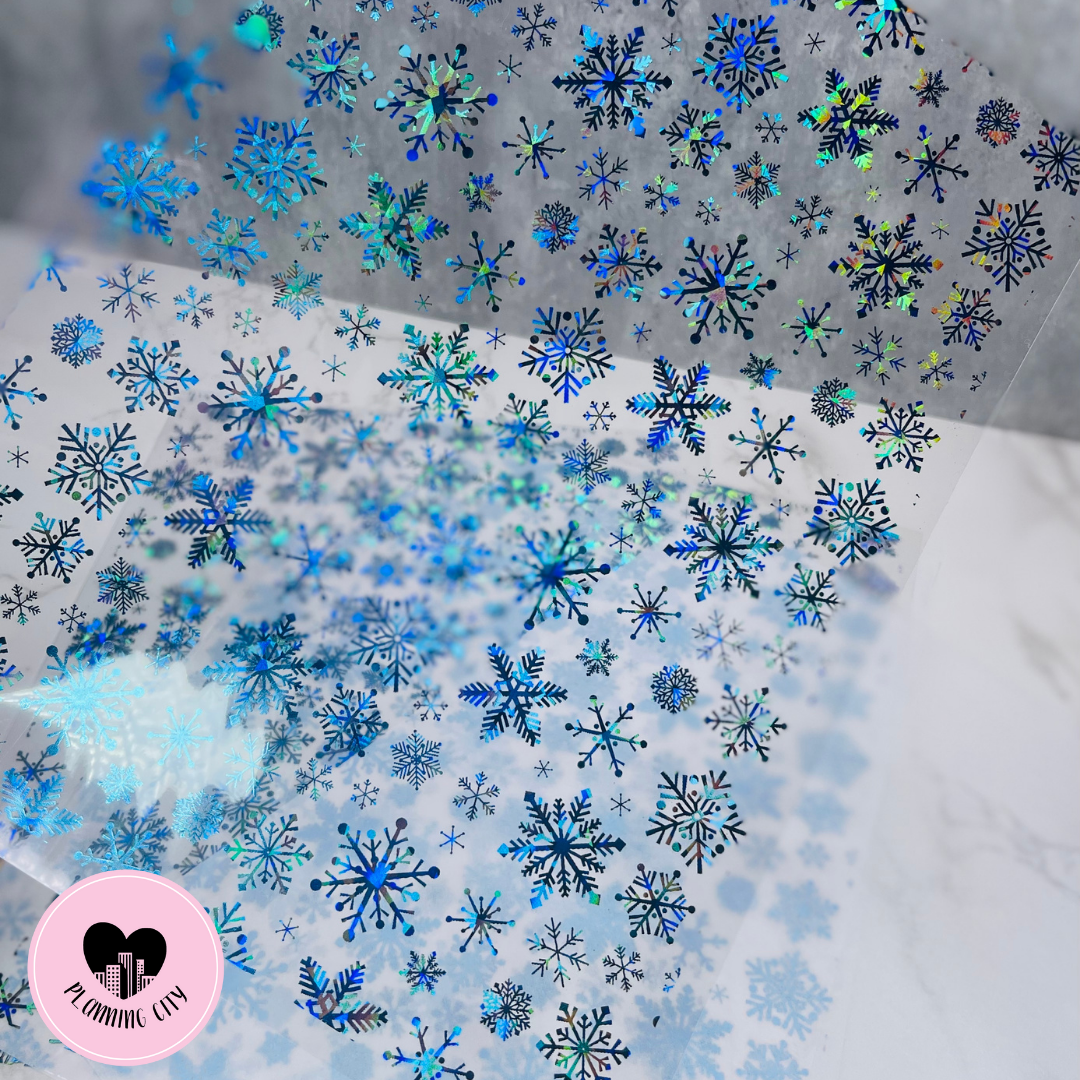 Snowflake Foiled Acetate