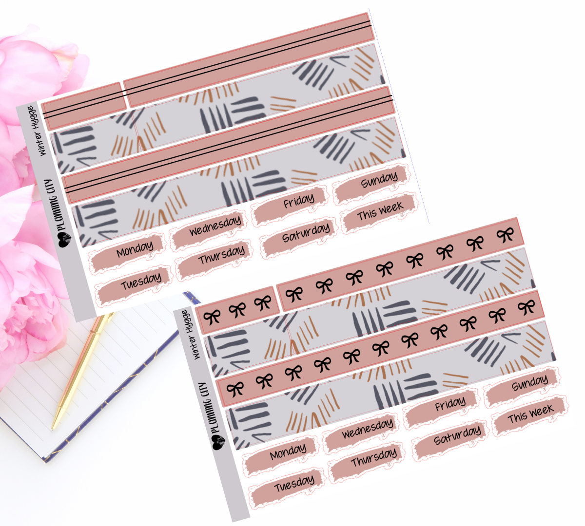 Winter Hygge  Foiled Washi & Date Covers Add on