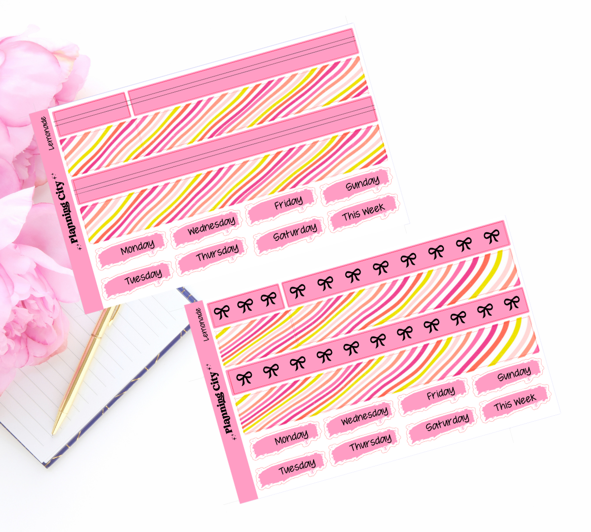 Lemonade Foiled Washi & Date Covers Add on