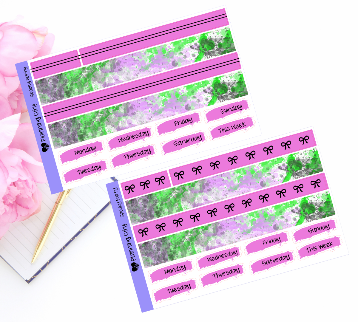 Spooky Party Foiled Washi & Date Covers Add on