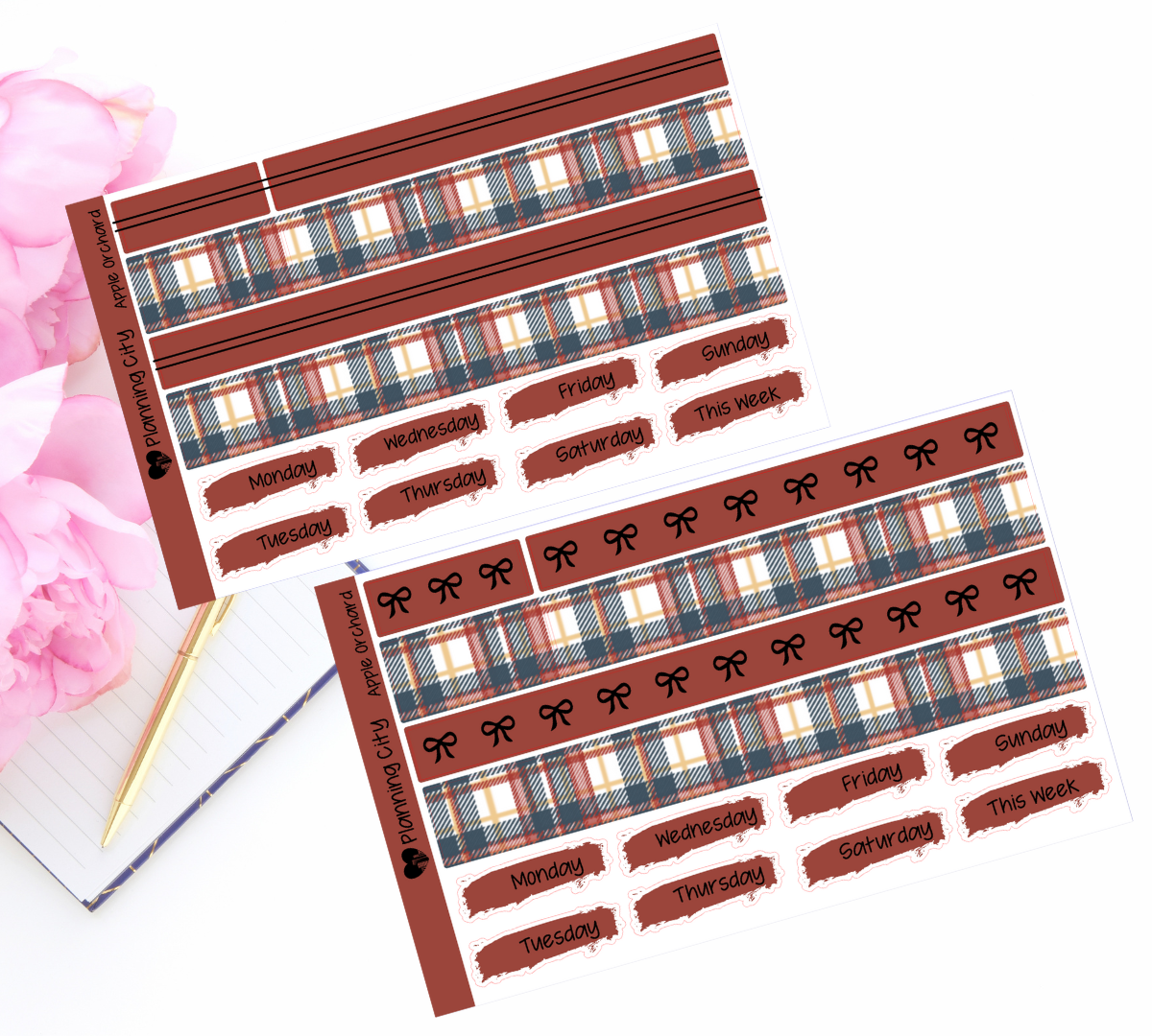 Apple Orchard Foiled Washi & Date Covers Add on